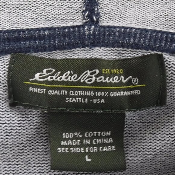 Jeans look Eddie Bauer front zip hoodie size US Large - Picture 5 of 6